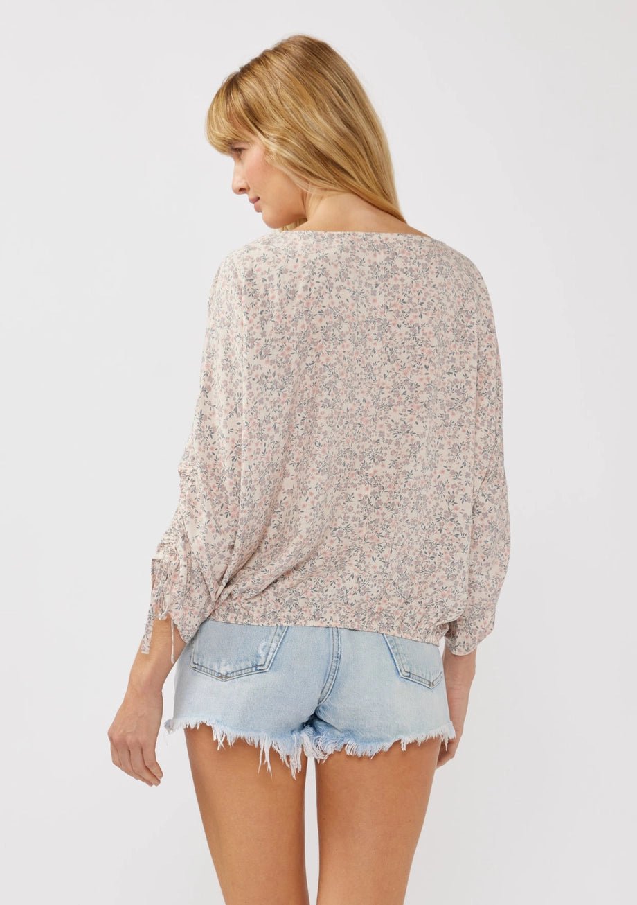 V - Neck Button - Front Floral Blouse - The Cozy Nest