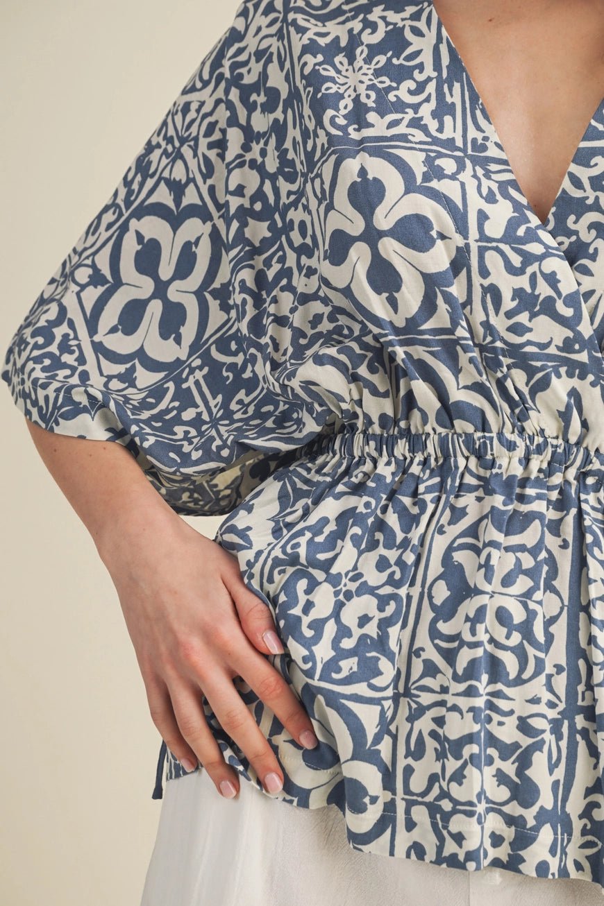 V-Neck Dolman Sleeve Blouse - The Cozy Nest