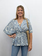 V-Neck Dolman Sleeve Blouse - The Cozy Nest