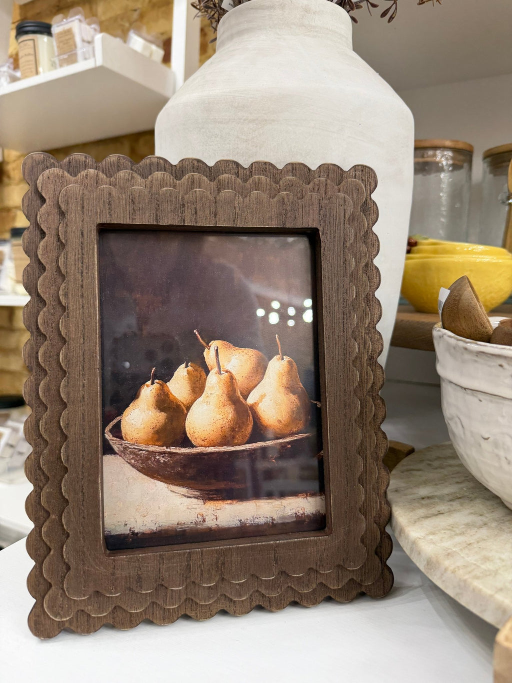 Vintage Pears-Brown Frame - The Cozy Nest