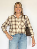 Vintage Plaid Button Down Top - The Cozy Nest