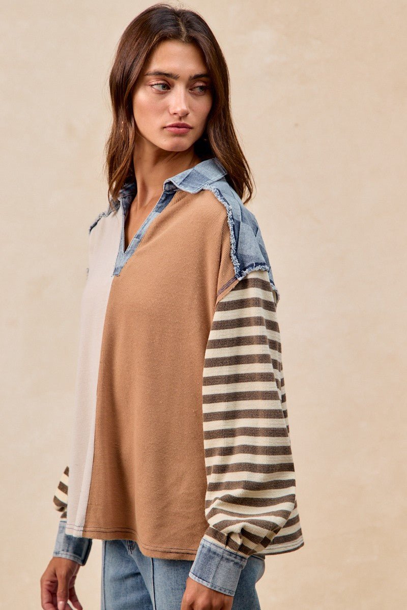 Waffle Mix Top - The Cozy Nest