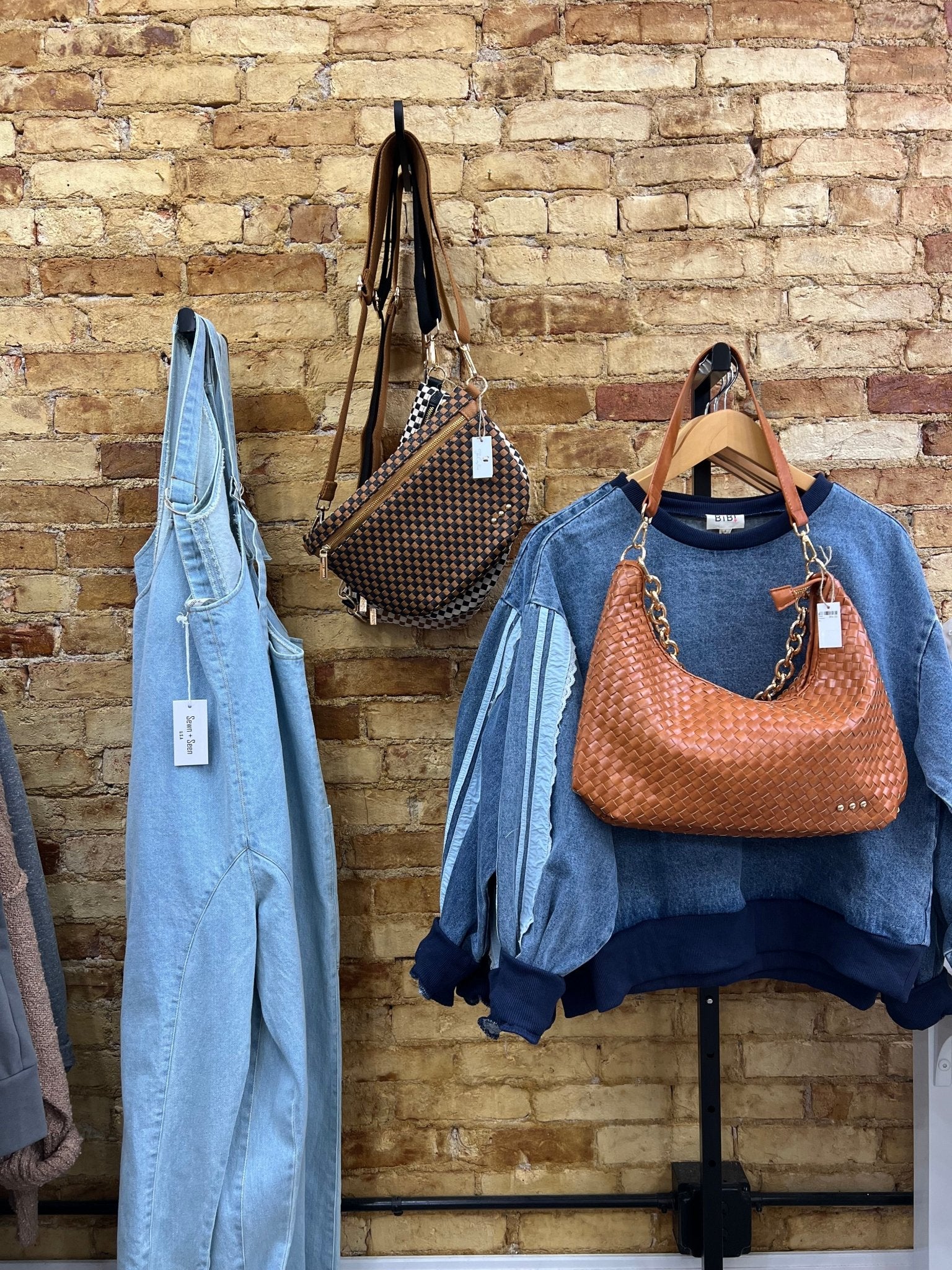 Washed Denim Lace Contrast Sided Sweatshirt - The Cozy Nest