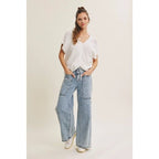White Ruched Sweater - The Cozy Nest
