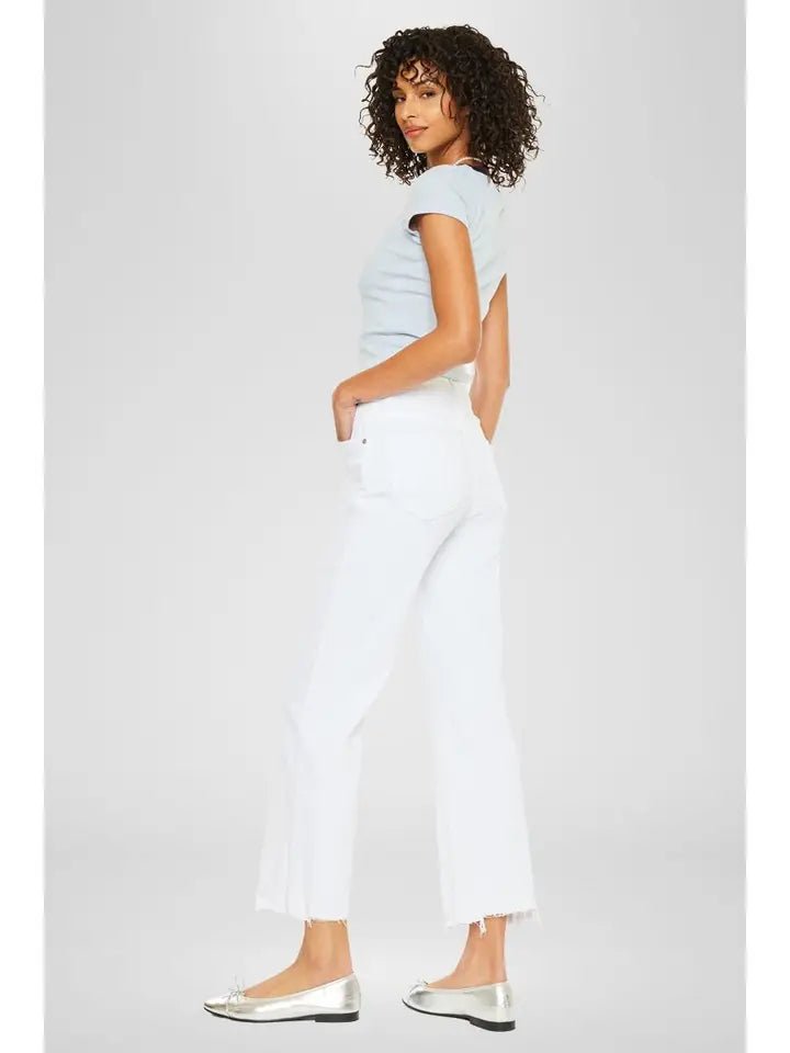 White Slim Wide Leg Denim - The Cozy Nest