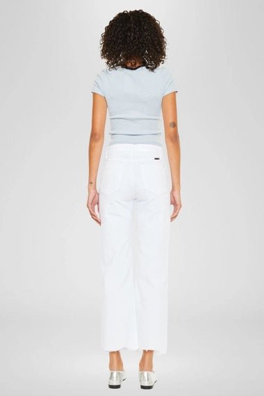 White Slim Wide Leg Denim - The Cozy Nest