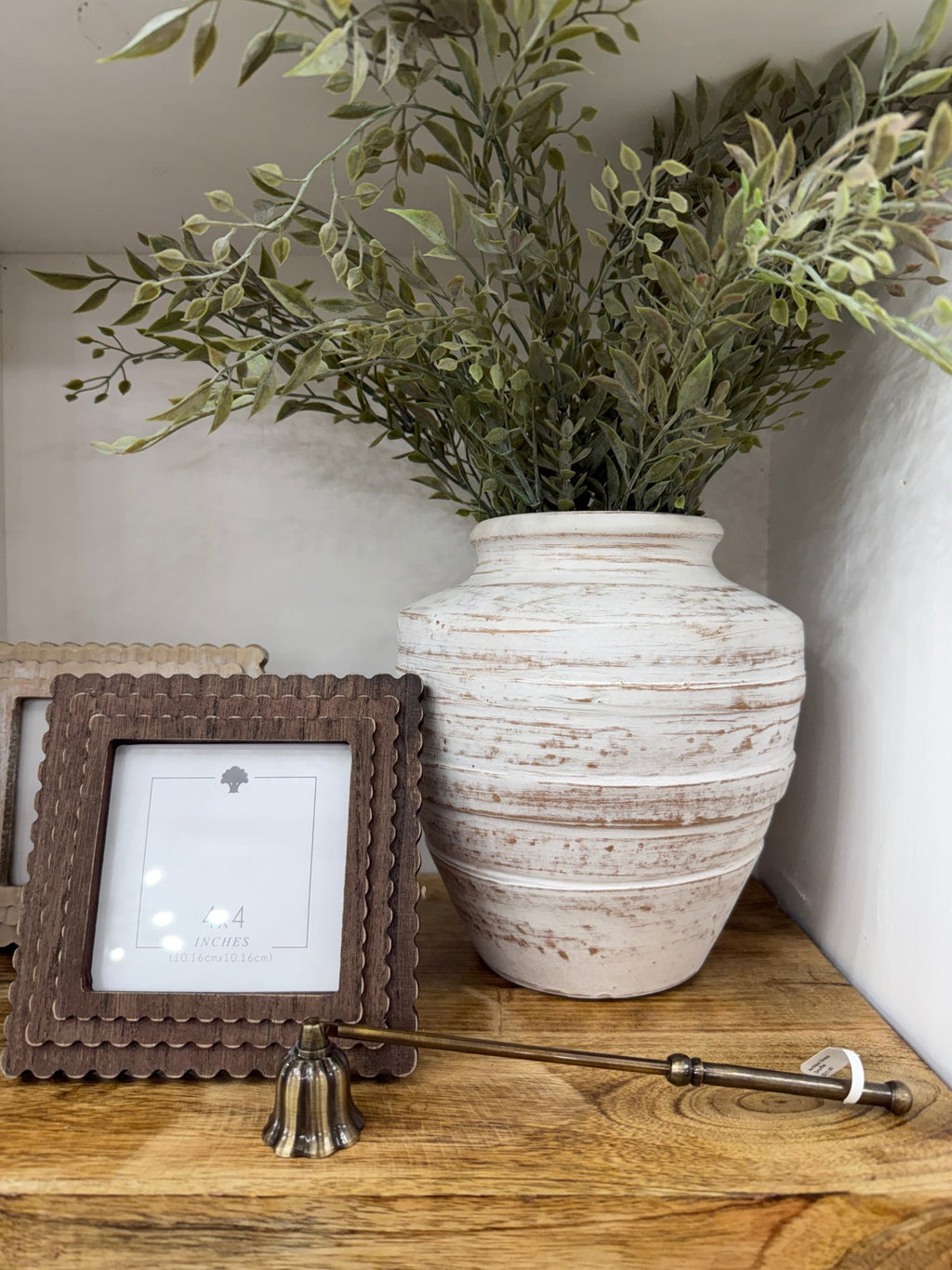 Whitewash Terra Cotta Vase - The Cozy Nest