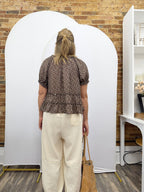 Wide Leg Gauze Pants W/Floral Embroidery - The Cozy Nest