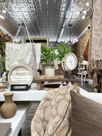 Wood Pedestal Framed Art - White Floral - The Cozy Nest