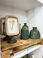 Wood Pedestal Framed Art - Yellow Floral - The Cozy Nest